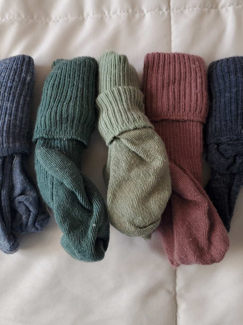100% Wool Knit Socks  - Set of 5